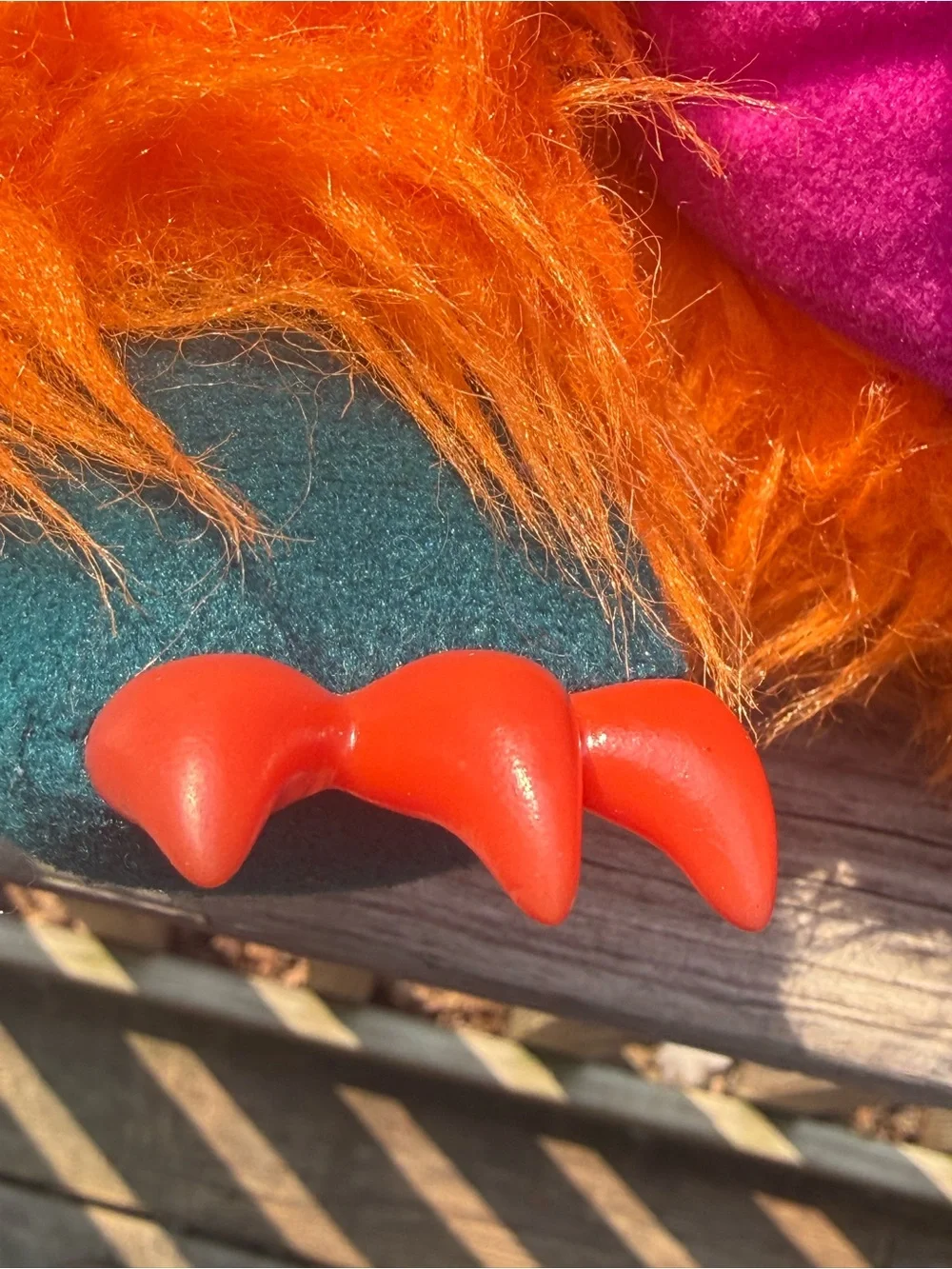 Vintage 1986 My Pet Monster GWONK Hand Puppet Plush Orange AmToy 80s Toy RARE